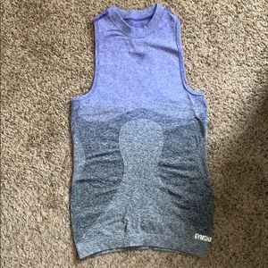 GYMSHARK Ombré Gray/Purple Tank